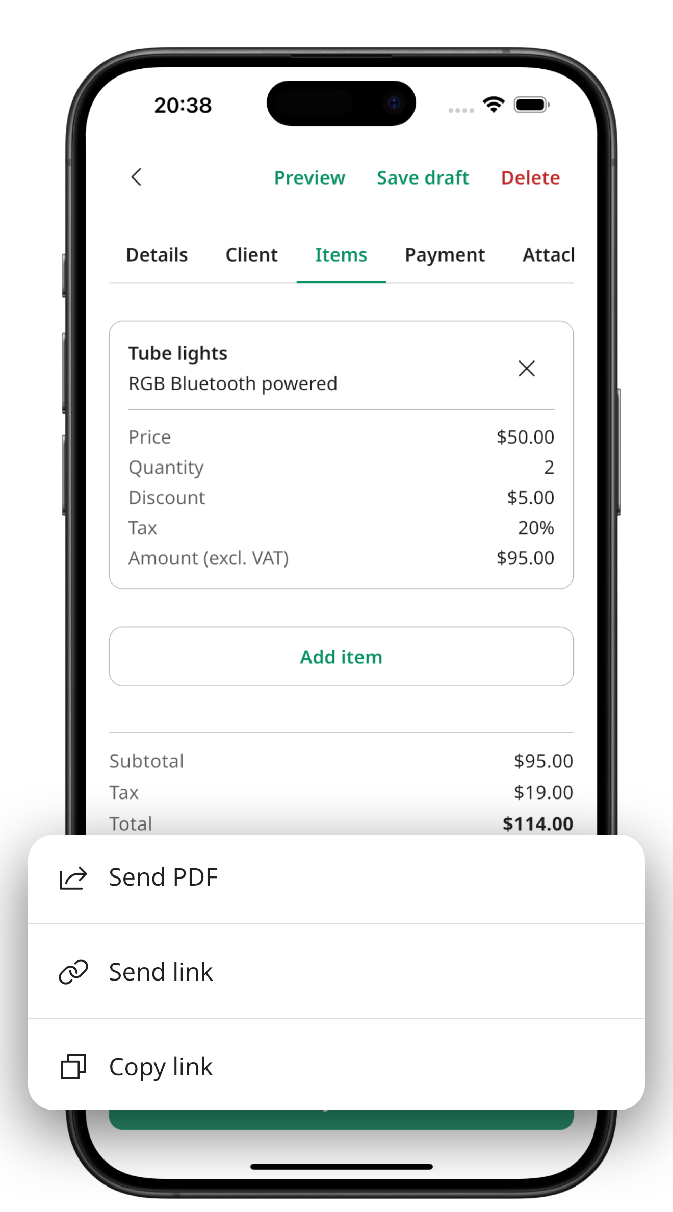 <strong>Create & Send</strong> Invoices